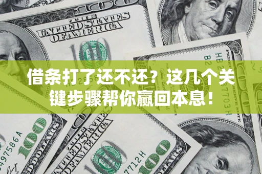济南借条打了还不还？这几个关键步骤帮你赢回本息！