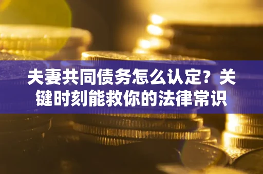 济南夫妻共同债务怎么认定？关键时刻能救你的法律常识