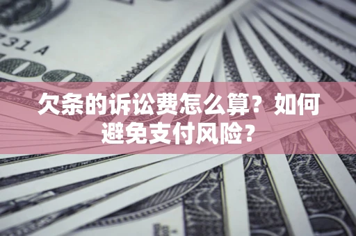济南欠条的诉讼费怎么算？如何避免支付风险？